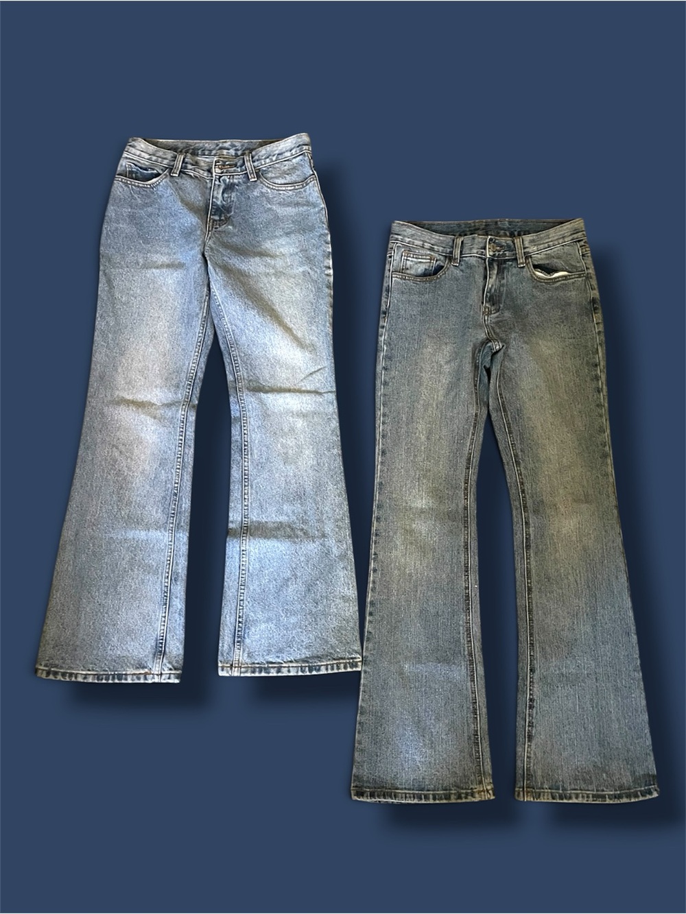 J Galt Brandy Melville Flare Leg Jeans Bundle Small Light & Medium Wash Denim
